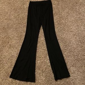 shein ribbed flare legging
